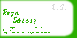 roza spiesz business card